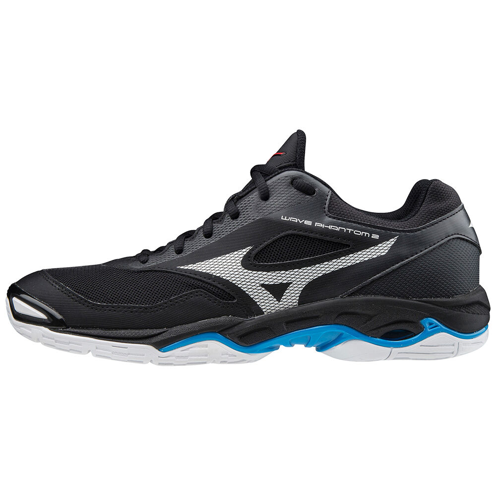 Mizuno Men's Wave Phantom 2 Handball Shoes Black/White/Blue (X1GA206045-JUZ)